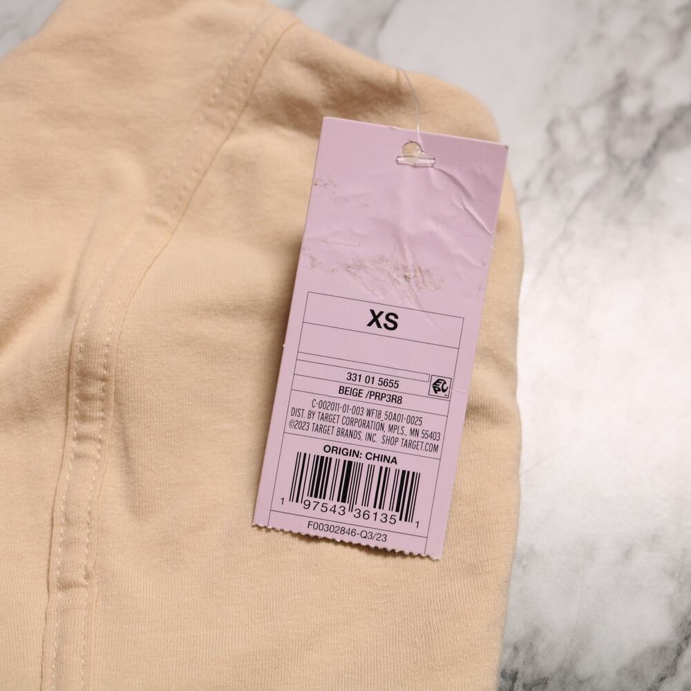 Wild Fable Corset Crop Tank Beige Y2K Coquette Sleeveless Soft Knit Top Size XS - Picture 8 of 11
